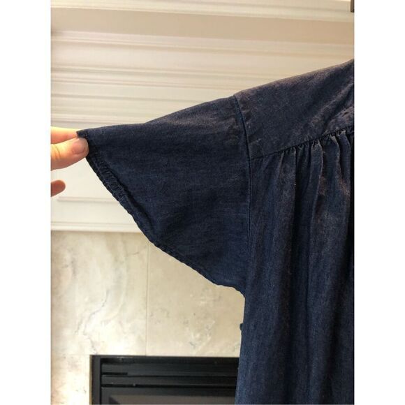 Draper James Women’s Blue Jean Wrap Style Short Sleeve Dress Size 6 - Picture 3 of 10